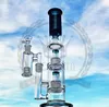 Fábrica faberge ovo duplo hookah recycler tubulações de água tubos de vidro bong 16 "crânio bongs plataformas petrolíferas Dab equipamento 18 mm