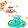 Small Animal Supplies Happy Turntable Cat Toy Track Ball Windmill Leaking Funny Stick Pet