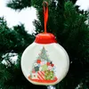 クリスマスの装飾錫プレートラウンドキャンディボックスクッキーコンテナぶら下げ装飾ギフト装飾錫クッキージャー