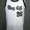 Nikivip #96 Tupac Shakur Thug Life 2pac Retro Classic Basketball Jersey Mens gestikte Custom Number en Name Jerseys