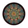 Halılar Bohemian Mandala Yuvarlak Halı Oturma Odası Için Büyük Geometrik Etnik Çiçek Yatak Odası Alan Kilim Anti Kayma Retro Paspas
