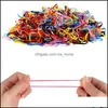 Hair Aessories Baby, Kids & Maternity 500Pcs/Box Cute Girls Colorf Disposable Rubber Bands Gum For Ponytail Holder Baby Elastic Drop Deliver