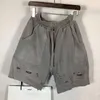 Summer Hip Hop Men's shorts Joggers Broken Hole Pants Male Trousers Solid Cotton Casual short 5Colors M-2XL B060201