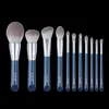 Escovas de maquiagem 11pcs pincel mydestiny-o céu azul super macio em pó pó blusher lip sobrancelha de olhoness pincel