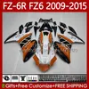 Carrosserie OEM pour YAMAHA FZ600 FZ 6R 6N 6 FZ6 R N 600 2009-2015, carrosserie 103No.200 FZ6R FZ6N FZ-6R 09 10 11 12 13 14 15 FZ-6N 2009 2010 2011 2012 2013 2014 201 5 Carénage Blanc Orange