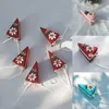 Geschenkverpackung 1 Stück Dreieck Kuchenbox Weihnachten Hochzeit Aufbewahrung mit Band Brautjungfer Tragbare Tasche Süßigkeiten Handboxen