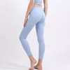 Yoga Leggings Sexig högkvalitativ hög midja multicolor rörelse fitness elastisk träningsdesigner legging ren färg perfekt