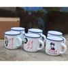 Vente en gros 6 PCS chinois rétro céramique haute porcelaine blanche nostalgique classique mini tasse T200506