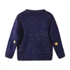 Mudkingdom Heart Girls Cardigan Sweaters Love Boutique Vêtements d'extérieur colorés Cute Girl Sweater Jacket Vêtements pour enfants 211201