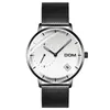 Zwarte jurk mannen horloge staal mesh band quartz analoge polshorloge waterdicht gebogen glas mannelijke klok relogio masculino