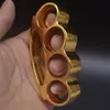 Poids Environ 126g Métal Laiton Knuckle Duster Outil d'autodéfense à quatre doigts Fitness Défenses de sécurité en plein air Poche EDC Outils Équipement de protection