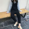 Tulumlar Kadınlar Retro Basit Tüm Maç Cepler Kore Tarzı Kadın Ayak Bileği Uzunlukta Trendy Bayan Öğrencileri Tulum Eğlence Gevşek Y0311