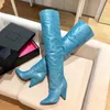 Fashion boots luxury design over the knee sexy slim tapered heel banquet Christmas