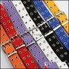 & Aessories Fashion Aessoriescanvas Double Grommet Holes Belt 2-Row Studded Women Men Belts Band Gift Zxx1012 Drop Delivery 2021 Iuzrn