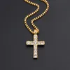2021 хип-хоп Иисус пересекающий ожерелье для мужчин Женщины Мода Ювелирные изделия Bling Crinshone Crystal Cross Ожерелье