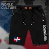 Dominikanische Republik, Dominikanische Republik, DOM, Herren-Shorts, Strandmann, Herren-Boardshorts, Flagge, Workout, Reißverschlusstasche, Sweat, Baumwolle, Dominica