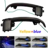 Dynamic Led Turn Signal Rearview Mirror Indicator Blinker Light For Audi A4 A5 B8.5 RS5 RS3 A3 8P S5 RS4 A6 Q3 A8 8K Yellow and blue