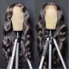 34 inch body kant voorpruik 13x4 menselijk haar HD frontale Peruaanse Kant voor Menselijk Haar Pruiken Body Wave Sluiting