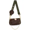 2023 3in1 Designer schoudertassen Crossbody tas dames handtassen kruipen bodemtas portemonnees bruine bloemenleer rugzak