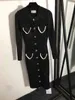 2021ss moda mujer diseñador lana suéter de punto vestido midi delgado vestidos sexy marca carta logo niñas ropa invierno polainas cinturón cintura suéter suéter