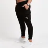 Calças masculinas fitness skinny calças primavera elástica musculação academias calças de treino faixa inferior calças masculinas joggers calças de moletom