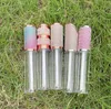 100pcs Empty Transparent Lip Gloss Tubes Plastic Lip Balm Tube Lipstick Mini Sample Cosmetic Container With Silver Cap9511970