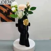 AGMSYEU Resin Vase Home Decoration Accessories Resin Crafts Creative Living Room Decoration Flower Arrangement Arm Face Vase 211103