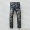 20ss Hot Sprzedaj Mężczyzna Designer Dżinsy Zdrożone Ripped Biker Slim Fit Motorcycle Biker Denim Dla Mężczyzn S Fashion Mans Black Spodnie 2021