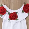 Women's T-Shirt HE Hello Enjoy Girls Clothes Set Embroidery Rose Tops+Skirts Outfits For Baby Girl Suits Children Summer 2021 Kids