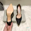 high quality Designer Party Wedding Shoes Bride Women Ladies Sandals Fashion Sexy Dress Pointed Toe Heels Leather Glitter