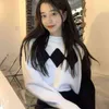 Kvinnor Pullover Argyle Pattern Loose Casual Sweater Stickad Fashion Vintage Student All-Match Koreansk stil ulzzang söt chic ny y1110