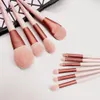 Chichodo Morandi Pink Makeup Brushes Set - 10st - Ultra-Soft Synthetic Hair Beauty Cosmetcis Brushes Kit