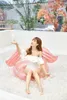 Adult Summer Beach Inflatable Floats Mermaid Sequins Rose Gold Wing Swimming Circle Thickening Anti Wear PVC Eco Friendly 36hqI1