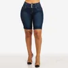 Denim shorts kvinnor höga midja jeans kvinna sommar kläder skinny byxor streetwear casual knapp tvättad jean 210708