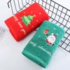 Christmas Face Towel Red Santa Claus Cotton Towel New Year Gift Home Bathroom Washing Hand Towel w-01262