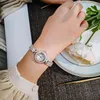 Fashion Women Full Crystals Jewelry es Luxury Rhinestone Bracelet Waterproof Quartz Roman Wrist Watch Lotus