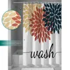 Shower Curtains Home Laundry Room Dahlia Luxury Bathroom Curtain Waterproof Fabrics Washroom