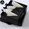 パーティーデコレーション2ペア吸血鬼の歯牙義歯小道具エルフイヤーハロウィーンコスチュームフォスセットDIYの装飾