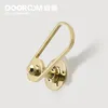 Dooroom Brass Door Lever Ultra-thin Mute Black Gold Modern Interior Room Bedroom Bathroom Wood Door Lock Split Handle Knob 201013