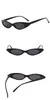 Moda Kedi Göz Güneş Kadınlar Retro Oval Cateye Güneş Gözlükleri Kadın Seksi Küçük Çerçeve UV400 Için 8 Renkler 10 adet