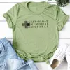 Grå Sloan Memorial Hospital T Shirt Letter Print T-shirts Kvinnor Harajuku Tee Femme Casual Shirts Ropa Para Mujer