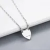 Мода стиль леди ожерелье серьги выгравированные письма серебряные ожерелья с одним сердцем кулон