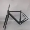 Superlight Tam Karbon Çakıl Bisiklet Çerçevesi GR029 Cyclocross Çerçeve BSA Alt Braketi Çatal 100x12mm veya 100x15mm