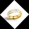 Fashion Forever LOVE Rings For Women Accessories Stainless Steel Men Jewelry Couple Engagement Gold Crystal Wedding Ring