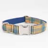 Classic Plaid Dog Collar Bow the Matching Lead para 5size para escolher Presentes de cães de casamento seu animal de estimação Y200515