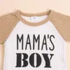 Clothing Sets Baby Boys Clothes Set, Letter Print Short Sleeve O-neck T-shirt + Solid Color Drawstring Shorts