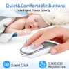 Jelly Comb Acturedable Type-C + USB 2.4GW Wireless Mouse Dual Mode Metal Foodess Wild Mice Mackook Notebook PC ноутбук