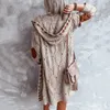 Sweater Women Vintage Elegant Long Cardigan Hooded Ladies Knitted Thick Sexy Cute Girl Korean Japan Harajuku Maxi Streetwear 210914