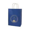 5 шт. / 10 шт. Одноразовый синий подарок мешок EID Mubarak Happy Ramadan Party поставляет празднование украшения Eco-Friendly 210724