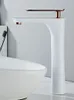 Rose GoldWhite Bathroom Basin Faucets Solid Brass Sink Mixer Cold Single Handle Deck Mounted Lavatory Taps Arrival13894828